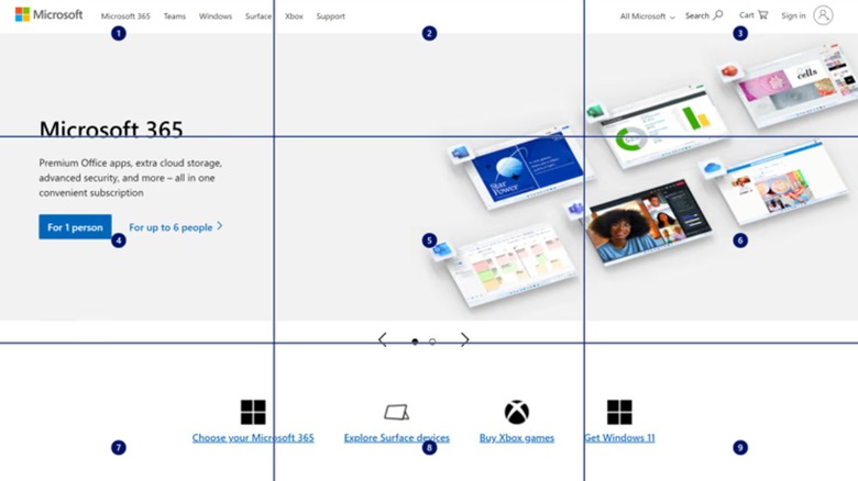 Using the "Show Grid" command on a Windows PC.
