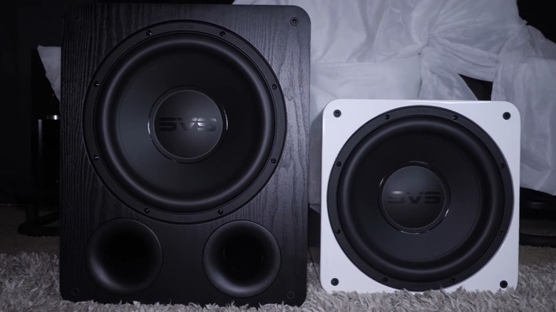 Two subwoofers in a speaker system setup