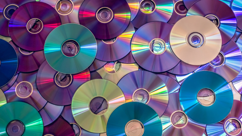 Various DVDs scattered filling up the frame