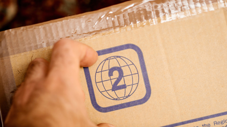 Box with region two logo on