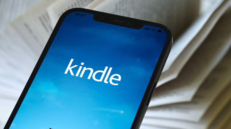 Amazon Kindle app on a smartphone