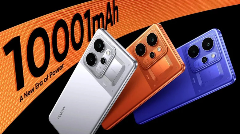 Realme P4 Power smartphone in different colors