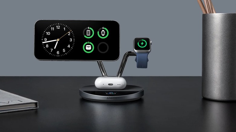 The Anker Prime Wireless Charging Station on a desk
