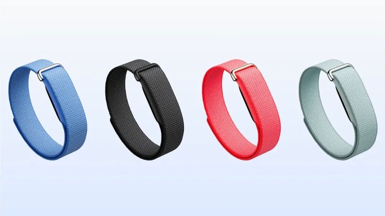 A number of differently colored Google Fitbit Air bands