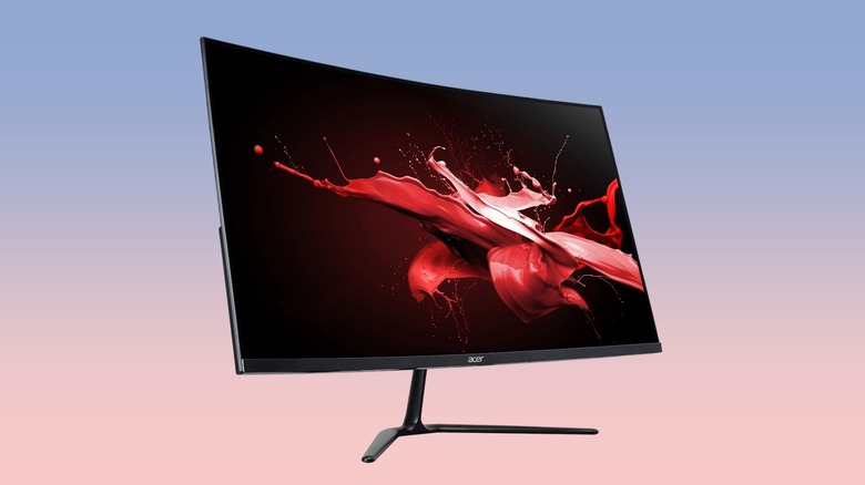 The Acer Nitro Edo ED320QR monitor against a gradient background