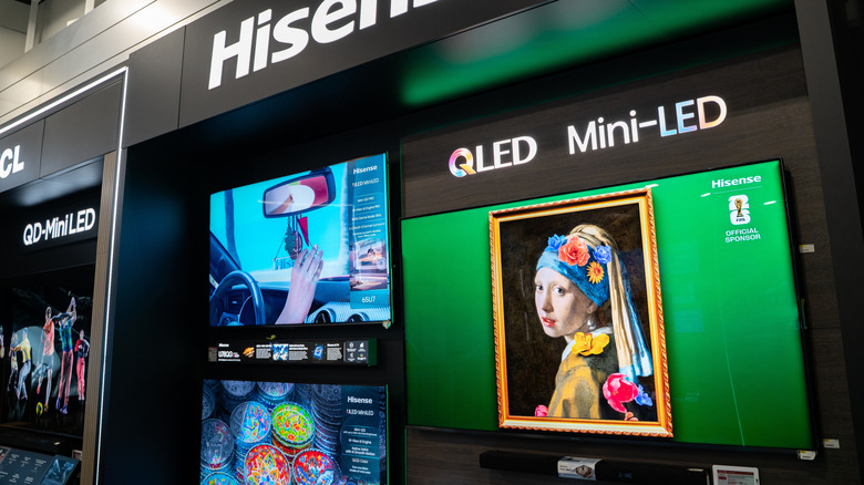 Hisense Mini-LED TV in a store