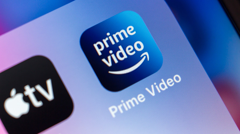 Movie streaming apps on mobile phone screen