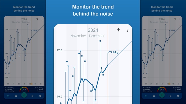 A photo showcasing Libra Weight Manager from the Google Play Store