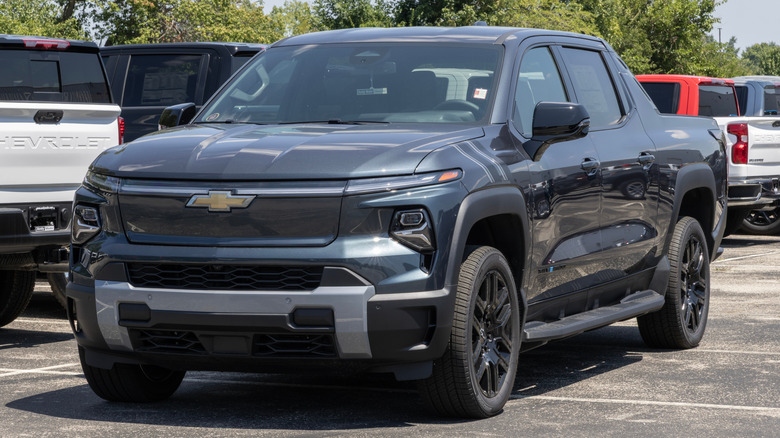 Chevrolet Silverado EV on display