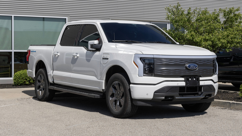 Ford F-150 Lightning on display