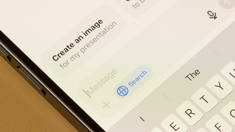 The ChatGPT UI as seen on an iPhone.