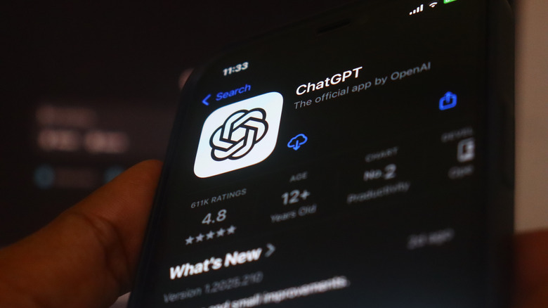 ChatGPT as seen in the Apple App Store on iOS.