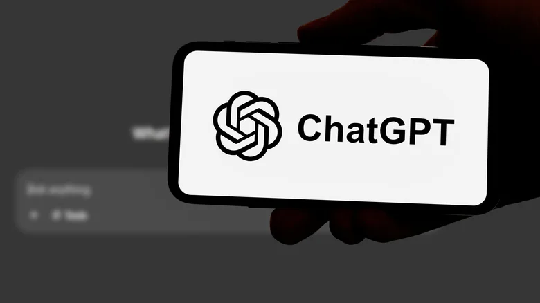 OpenAI's logo and the words ChatGPT on a smartphone.