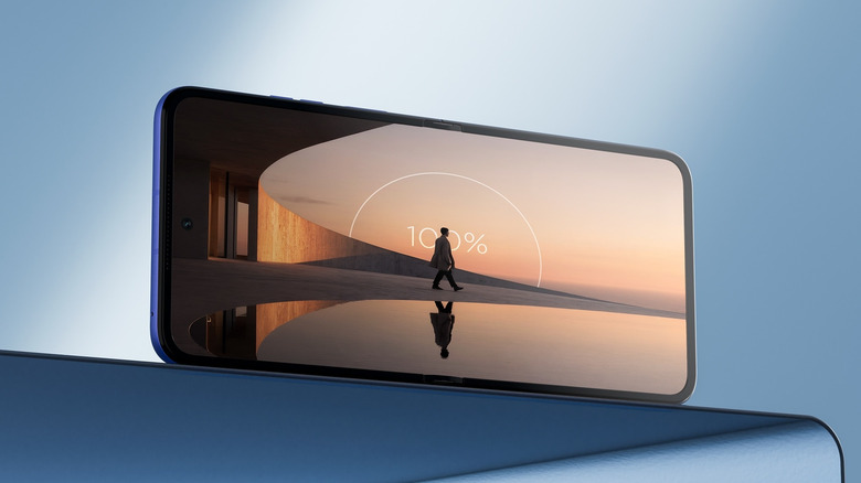 Motorola Razr Ultra (2026) shown open in landscape mode with 100% battery onscreen