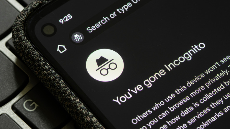 An incognito tab open in Google Chrome for Android