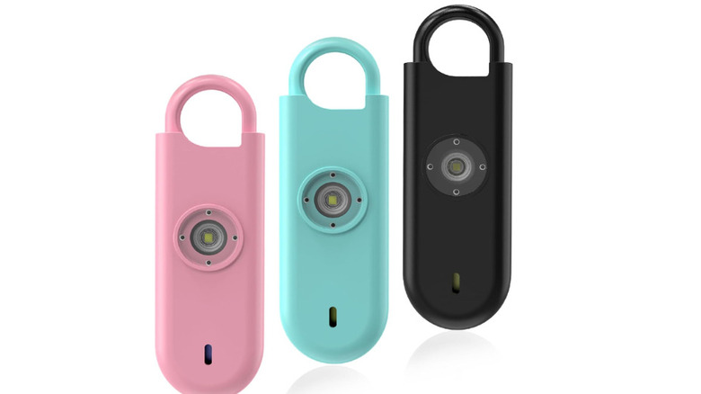 The Fauxomor Personal Safety Alarm in different colors