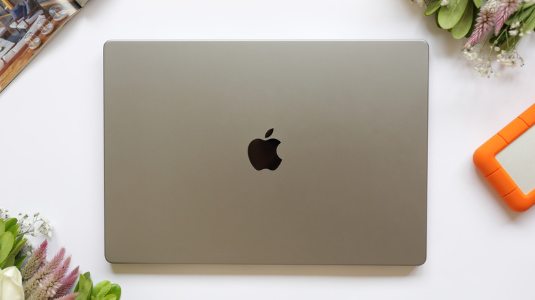 A top-down photo of a MacBook Pro