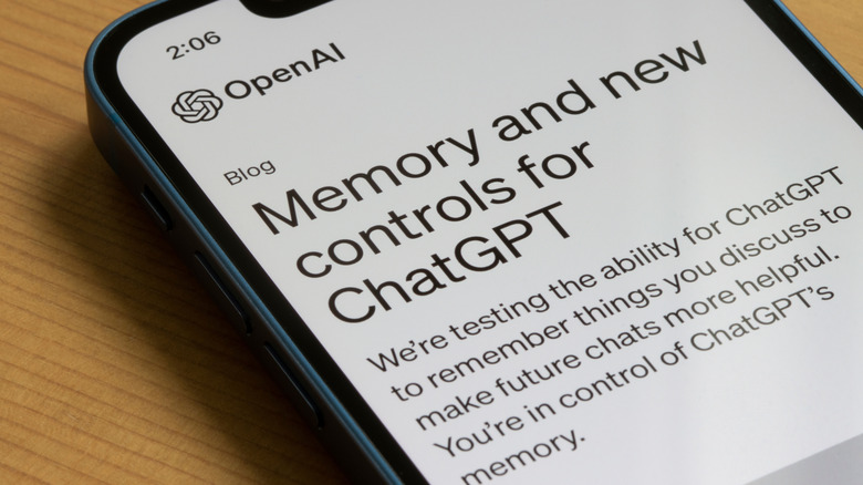The OpenAI blog open on an iPhone