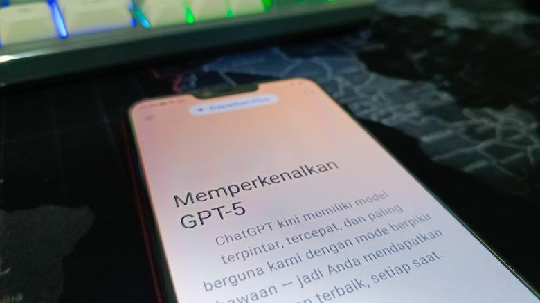 ChatGPT-5 running on a phone