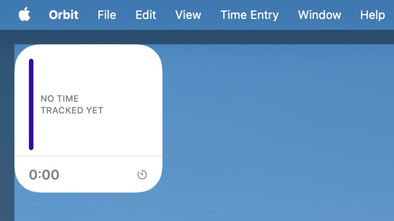 A screenshot showing the Orbit widget on macOS.