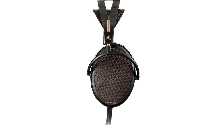 Audeze headphones showing from the side