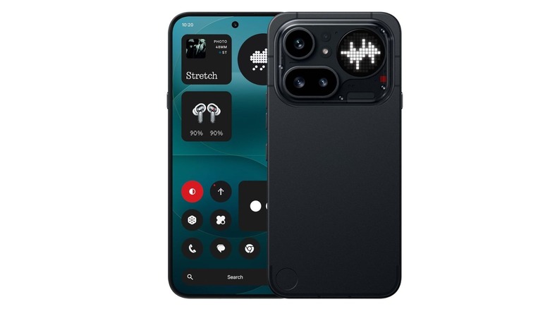 Nothing Phone (4a) Pro shown from the front and back on a white background.
