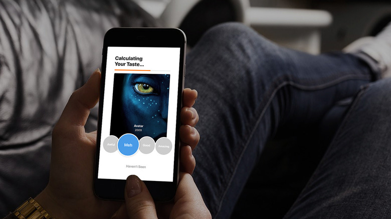 Taste.io app in use