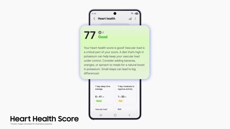 Samsung Heart Health Score in new samsung health update coming to Galaxy Watch and phones
