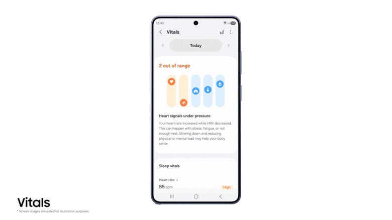 Samsung vitals score in new samsung health update coming to Galaxy Watch and phones