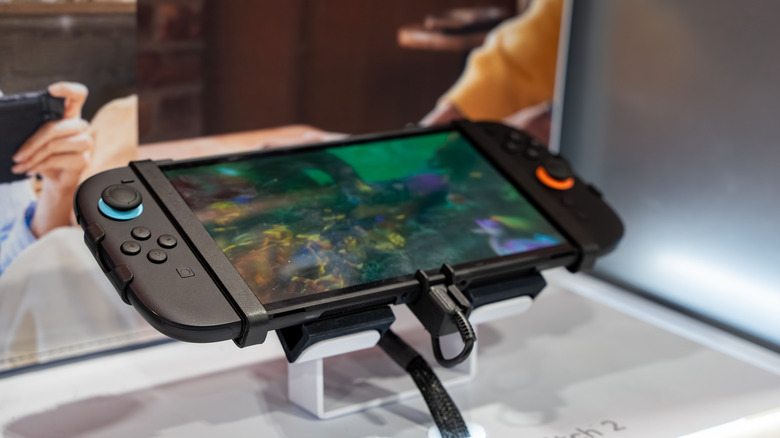the Nintendo Switch 2 on display in a store