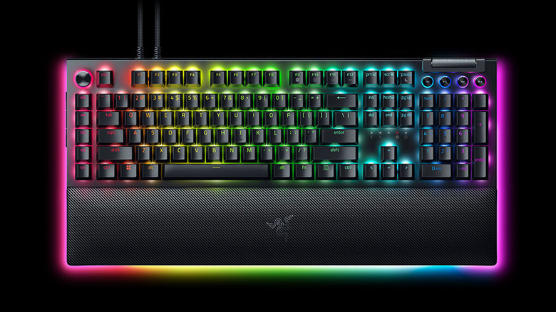 Razer BlackWidow V4 with black background