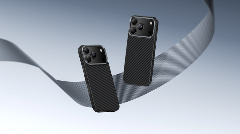 Two iPhone 17 Pro Max with the Benks ArmorAir case against a grey background