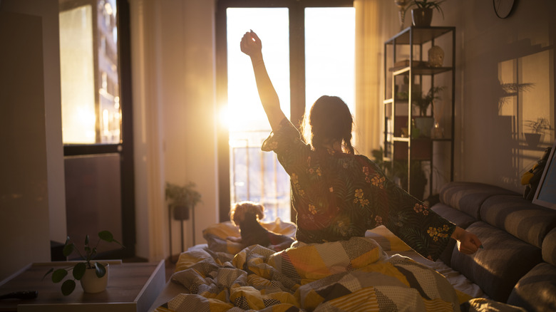 Waking up to a sunrise