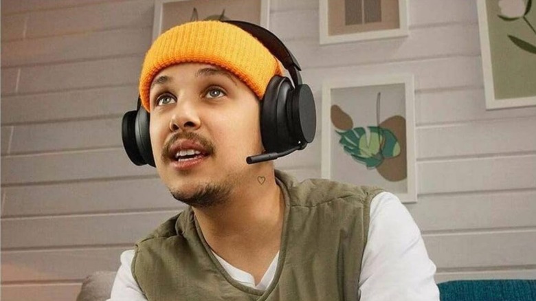 Man using the Xbox wireless gaming headset