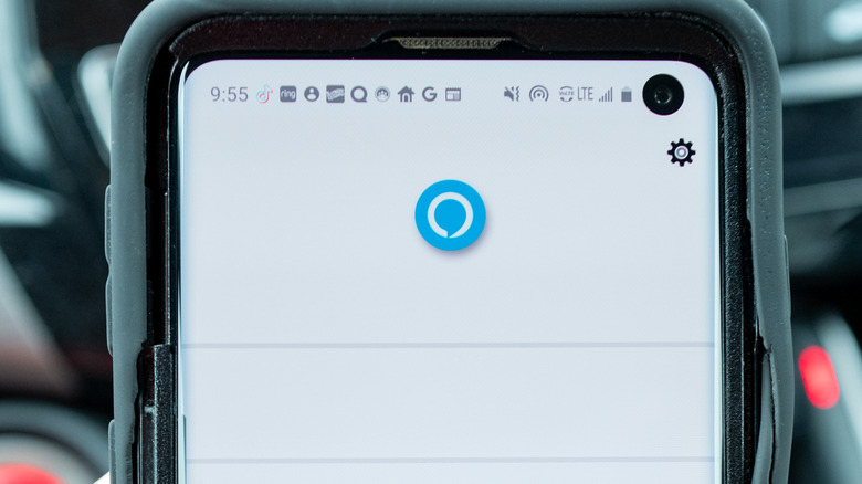 The Amazon Alexa app open on a smartphone.