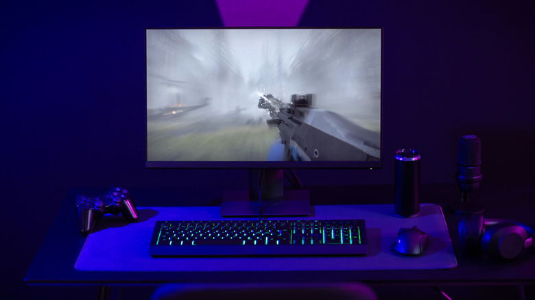 A gaming setup