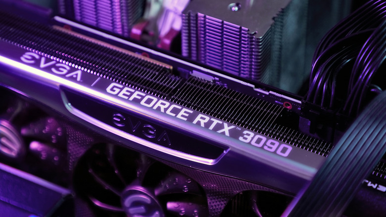 An RTX 5090 GPU installed in a PC