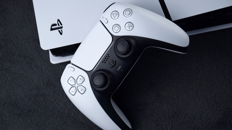 PS5 controller on a PS5