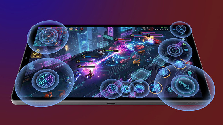A Lenovo Legion Tab Gen 5 in the middle of a game