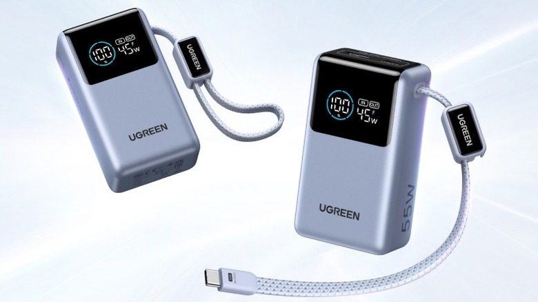 Two Ugreen Nexode Pro 45W Power Bank units in a promotional photo