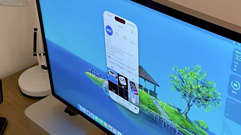 iPhone Mirroring on a Studio Display screen
