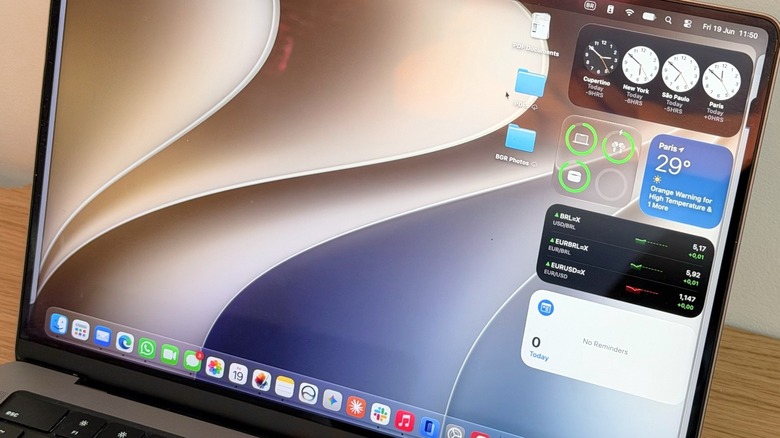 Close-up shot of a MacBook main screen