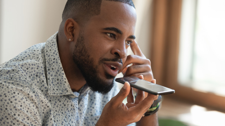 A man talking on the phone