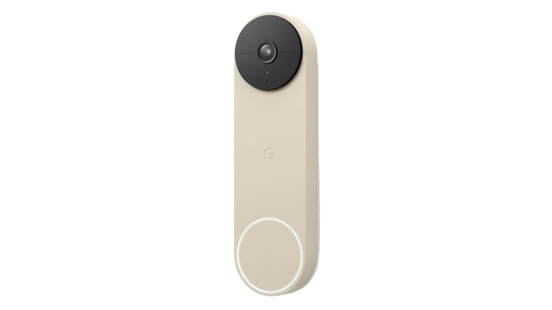 The Google Nest Doorbell Battery against a white background