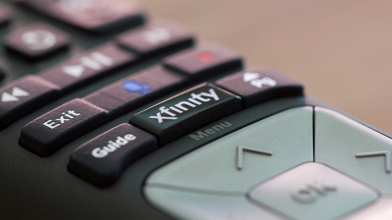 An Xfinity cable box remote.