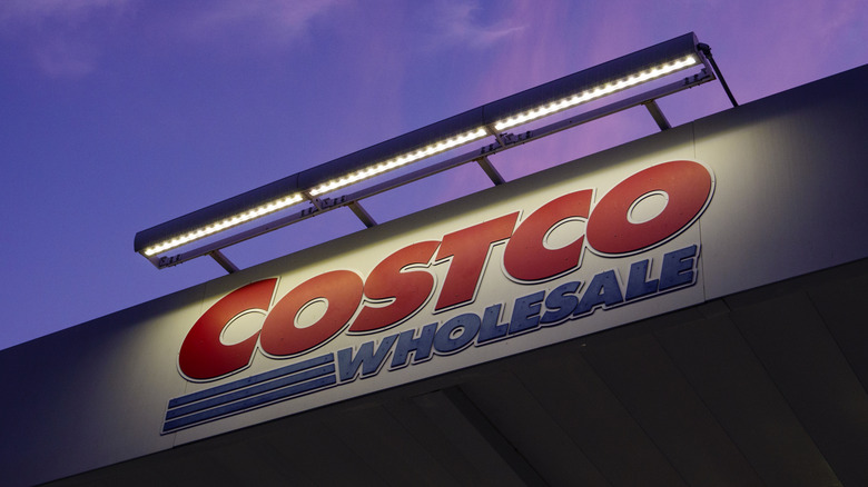 A Costco Wholesale logo is displayed at a warehouse