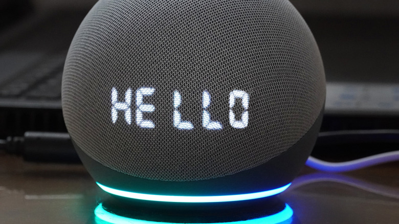 An Echo Dot with a 