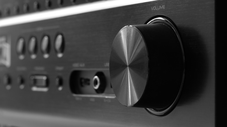 The front display of an AV receiver