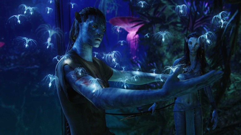 Still from the movie Avatar demonstrating digital visual effects