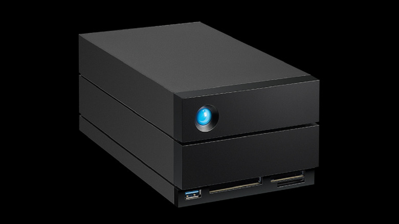 A view of a Seagate external HDD